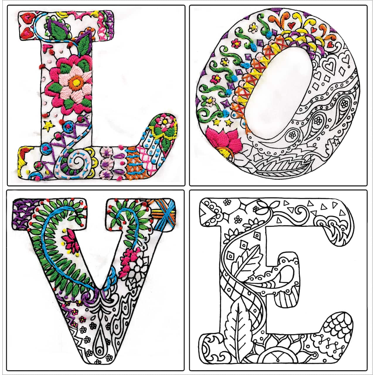 Design Works™ Zenbroidery™ Love Stamped Embroidery Kit